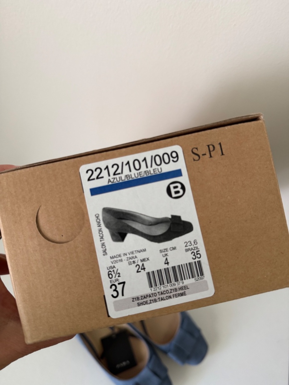 NEW! Zara Blue Suede Leather Bow Detail Block Heels | Size 37 (US 6.5) - Picture 12 of 12